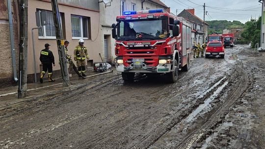 Braniewscy strażacy zakończyli działania po ulewach w Tolkmicku