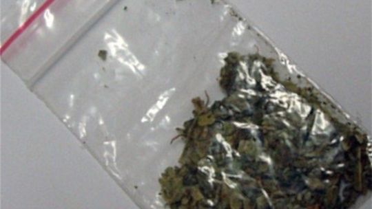 Dwa pudełka, młynek i marihuana