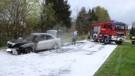 Kierowca zaczął gasić, strażacy dokończyli