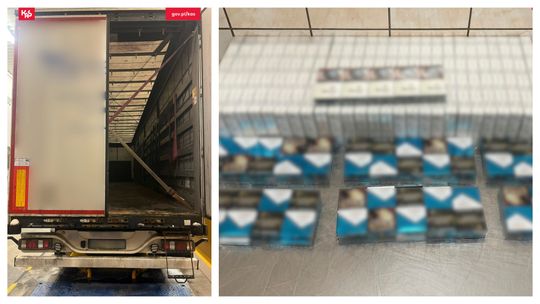 Kontrabanda w naczepie. Papierosy ukryte w profilach aluminiowych