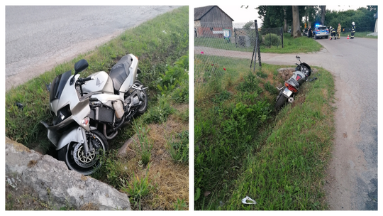 Motocyklista uderzył w betonowy przepust