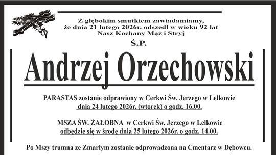 Nekrolog: Andrzej Orzechowski