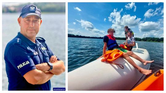 Policjant po służbie ruszył na ratunek. Uratował trzy osoby z wywróconej żaglówki
