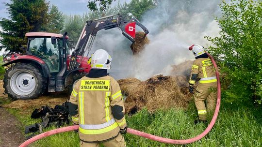 Pożar w Nowicy. Ogień strawił drewniany budynek gospodarczy
