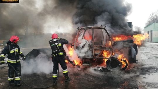 Pożar w tartaku. Spaliła się ładowarka