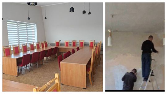 Sala w centrum kultury w Lelkowie odzyskała blask. To efekt wspólnego zaangażowania