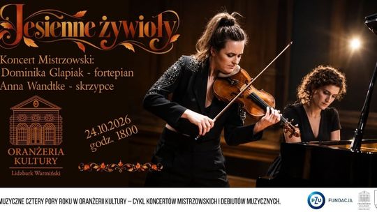 Skrzypce i fortepian w Oranżerii Kultury. „Jesienne żywioły” już 24 października
