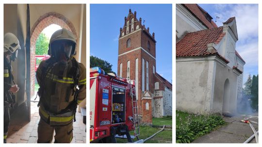 Strażacy w kościele. Ćwiczyli gaszenie