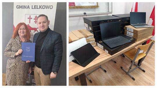 Tablety i laptopy dla uczniów z gminy Lelkowo. Kolejny krok w cyfrowej edukacji