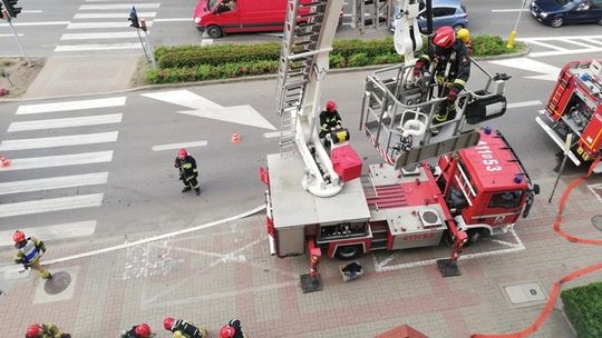 To nie pożar, to ćwiczenia w budynku starostwa