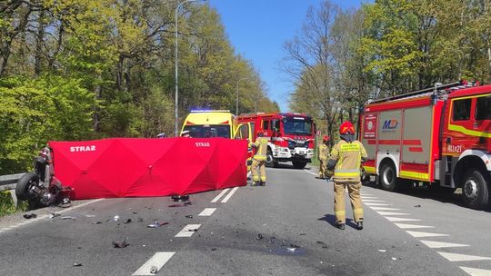 Tragiczny wypadek na DK54 – nie żyje motocyklista