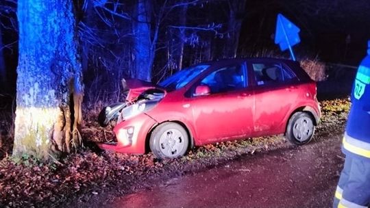 Uderzył w drzewo. Autem jechały dwie osoby