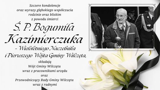 Żałoba w gminie Wilczęta. Mieszkańcy żegnają pierwszego wójta