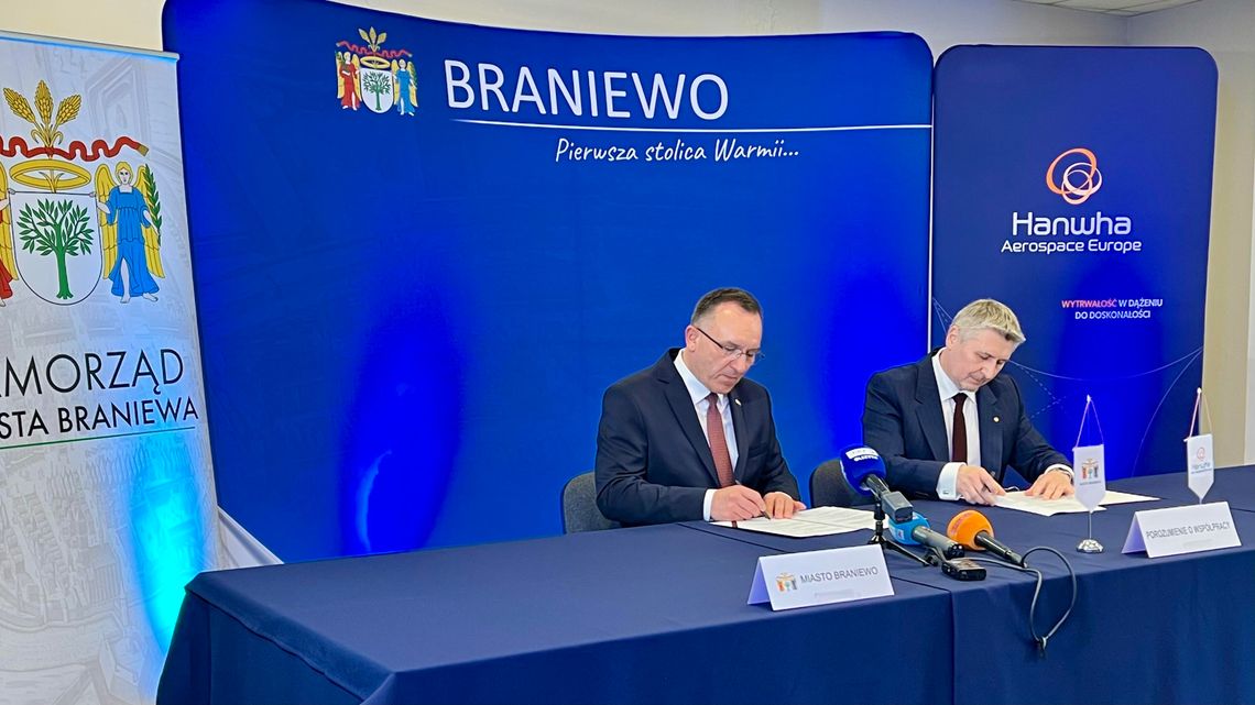 Braniewo i Hanwha Aerospace łączą siły. Podpisano porozumienie o długofalowej współpracy Braniewo i Hanwha Aerospace łączą siły. Podpisano porozumienie o długofalowej współpracy