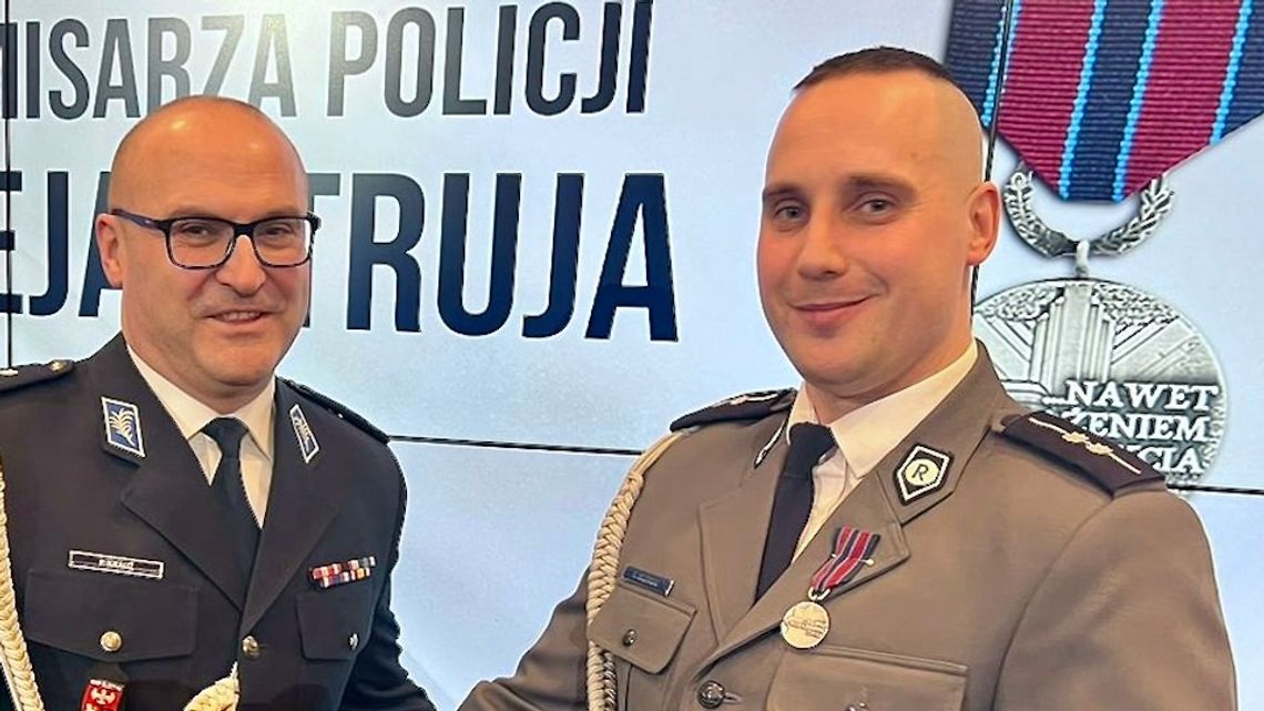Braniewski policjant odznaczony medalem podkom. Andrzeja Struja