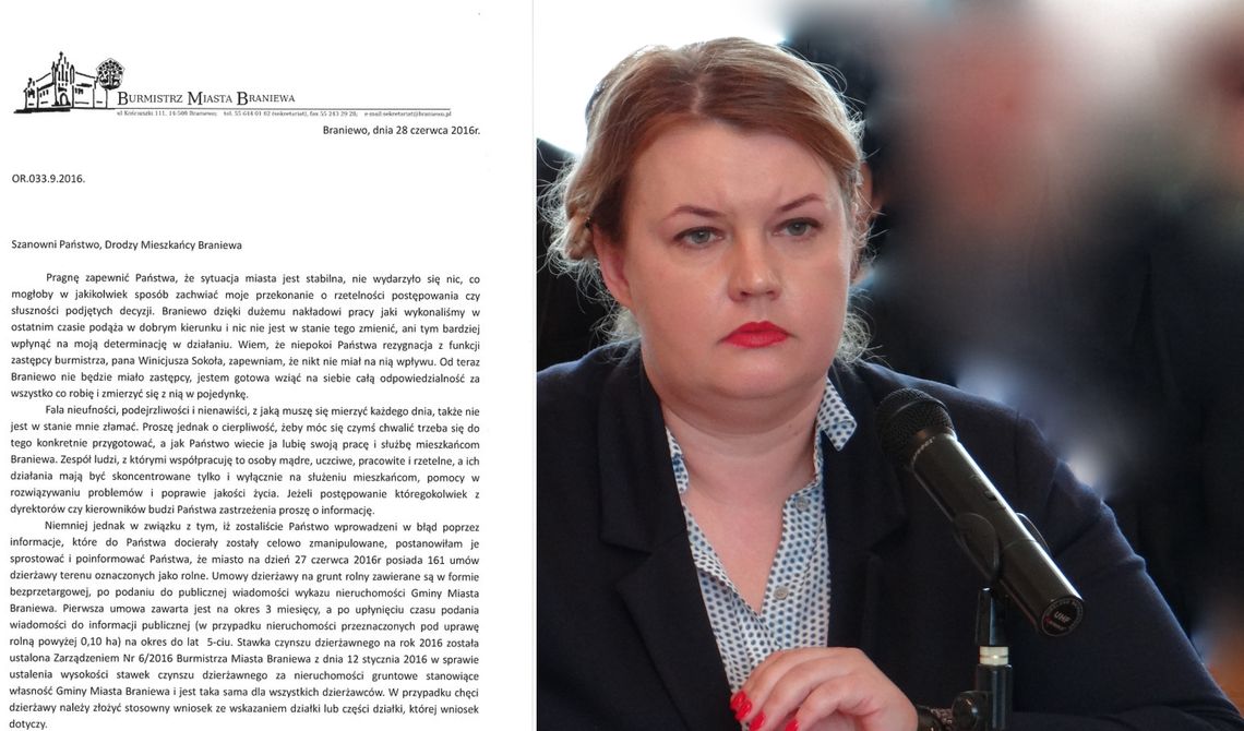 Oświadczenie burmistrz Braniewa: „sytuacja jest stabilna”