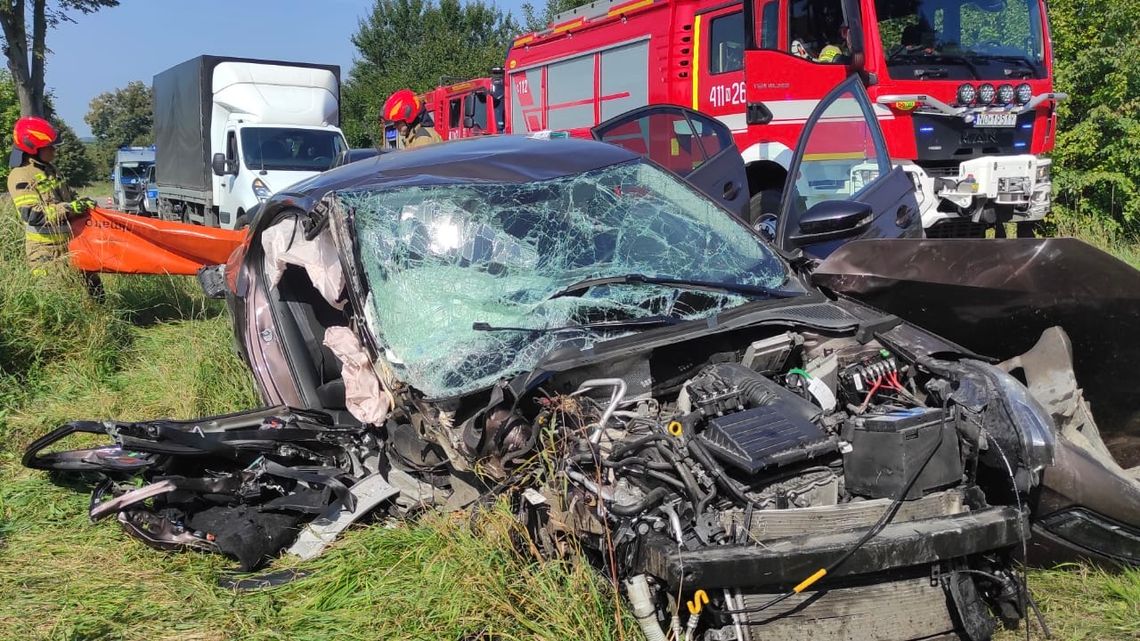 Pasażerka z poważnymi obrażeniami. Śmigłowcem do szpitala