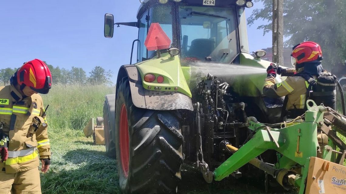 Pożar ciągnika. Straty mogły być znacznie większe