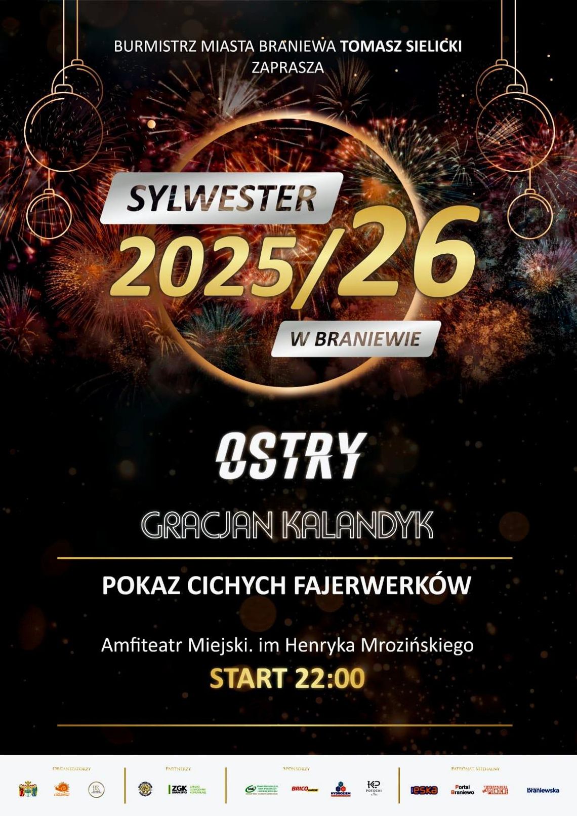 Sylwester 2025/2026 w Braniewie Sylwester 2025/2026 w Braniewie