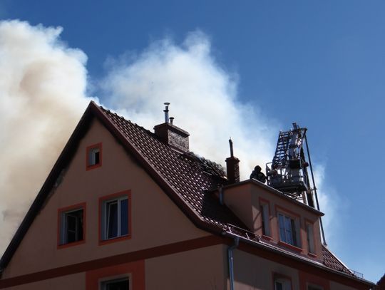 Pożar domu na Al. Wojska Polskiego w Braniewie