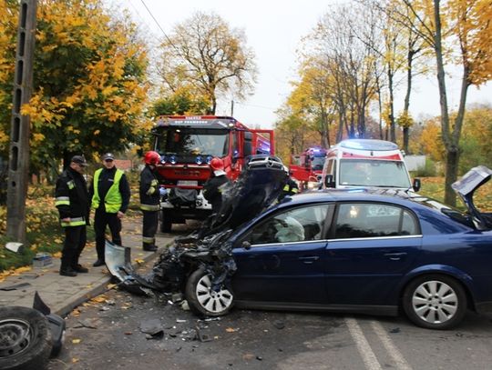 Frombork, zderzenie dwóch samochodów