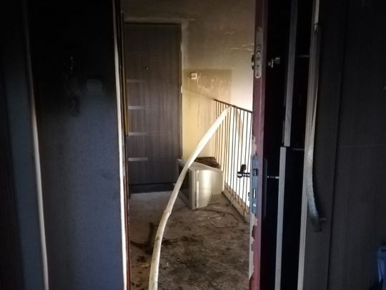 Pożar mieszkania na Matejki