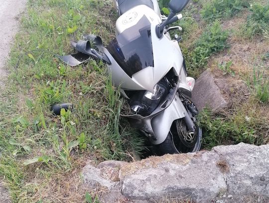 Wypadek motocyklisty w Gładyszach