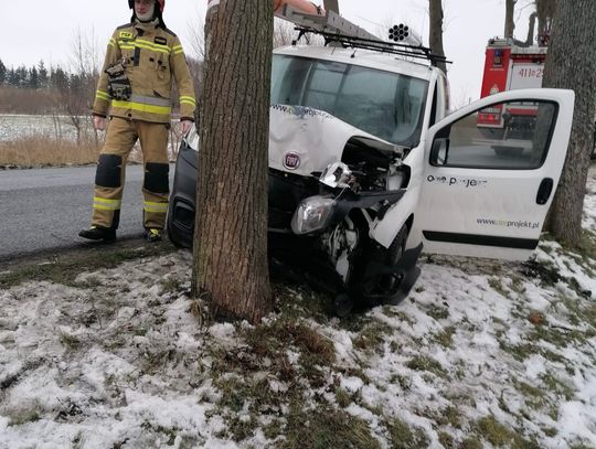 Kierowca Fiata uderzył w drzewo