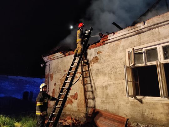 Pożar pustostanu w Piotrowcu