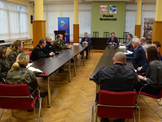 Spotkanie dotyczące bezpieczeństwa i porządku w powiecie braniewskim