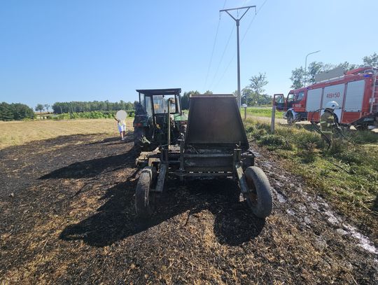 Pożar ciągnika
