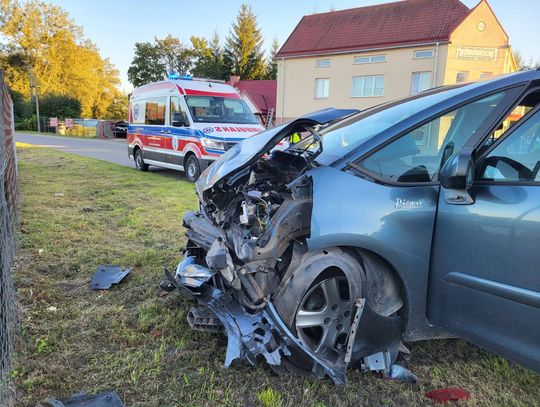 Kolizja na skrzyżowaniu w Pieniężnie