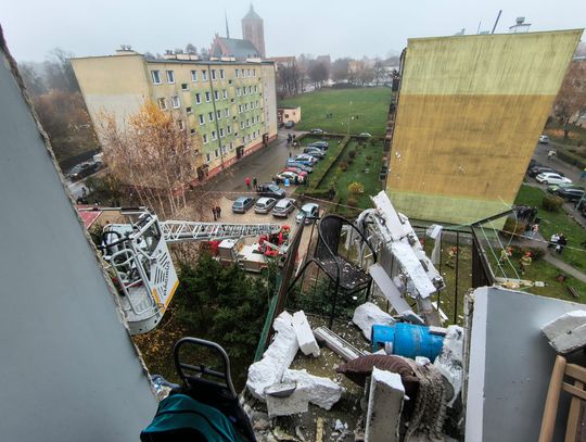 Wybuch w mieszkaniu przy ul. Plac Strażacki w Braniewie