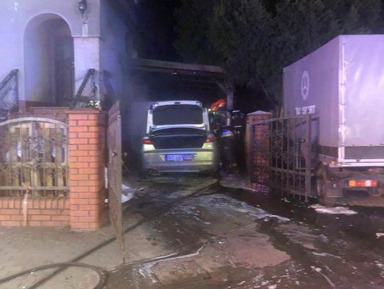 Pożar samochodu na Kołłątaja