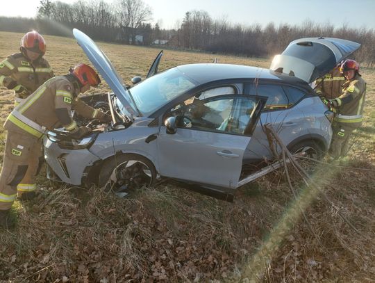 Renault wypadło z drogi