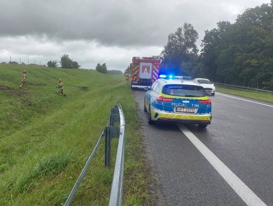 Audi wypadło z drogi