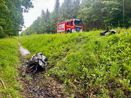 Zderzenie motocykla z samochodem