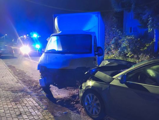 Skoda uderzyła w dostawczy samochód