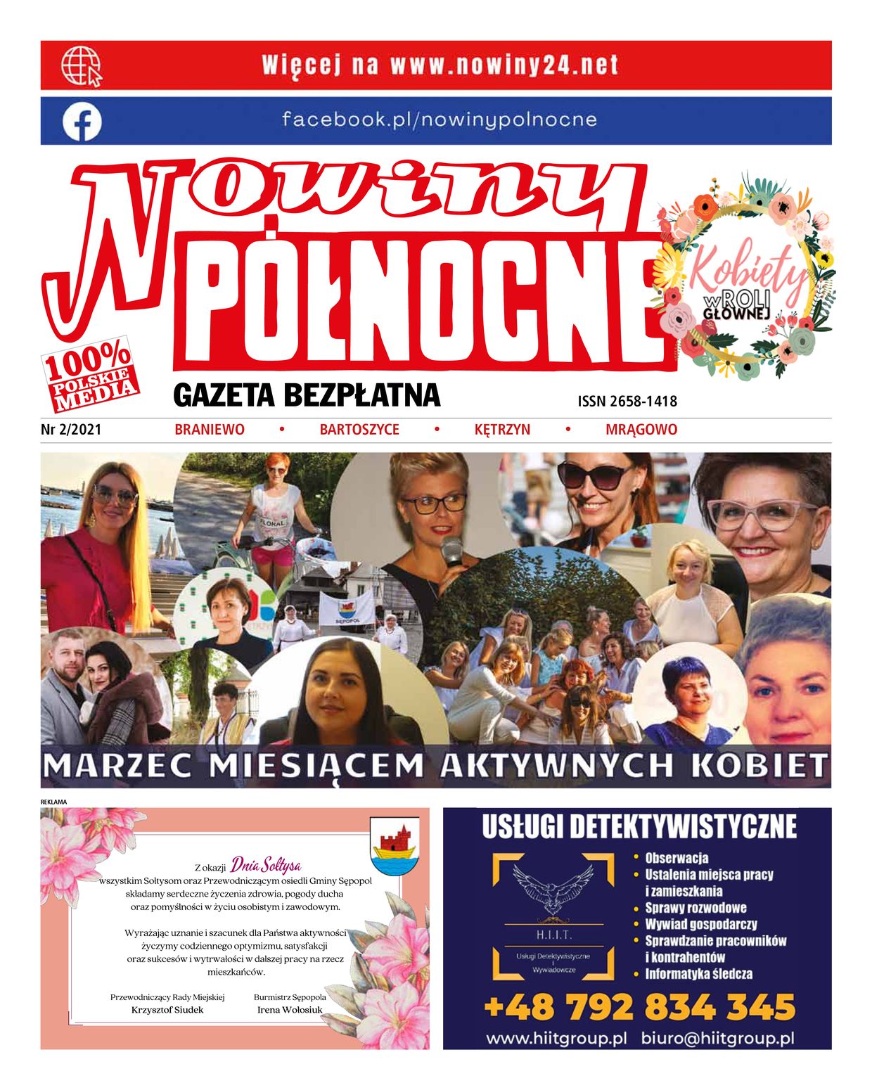 Nowiny Północne, 2021/02 - strona 1