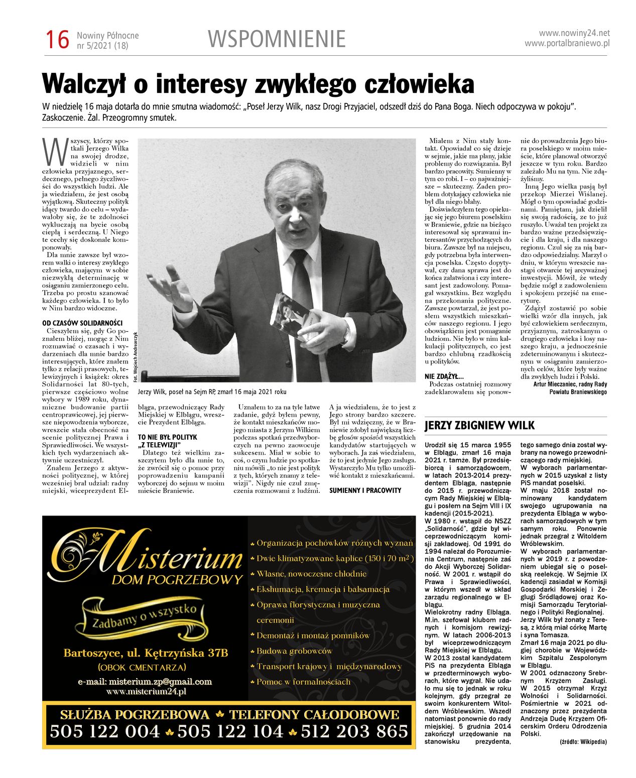 Nowiny Północne, 2021/05 - strona 16