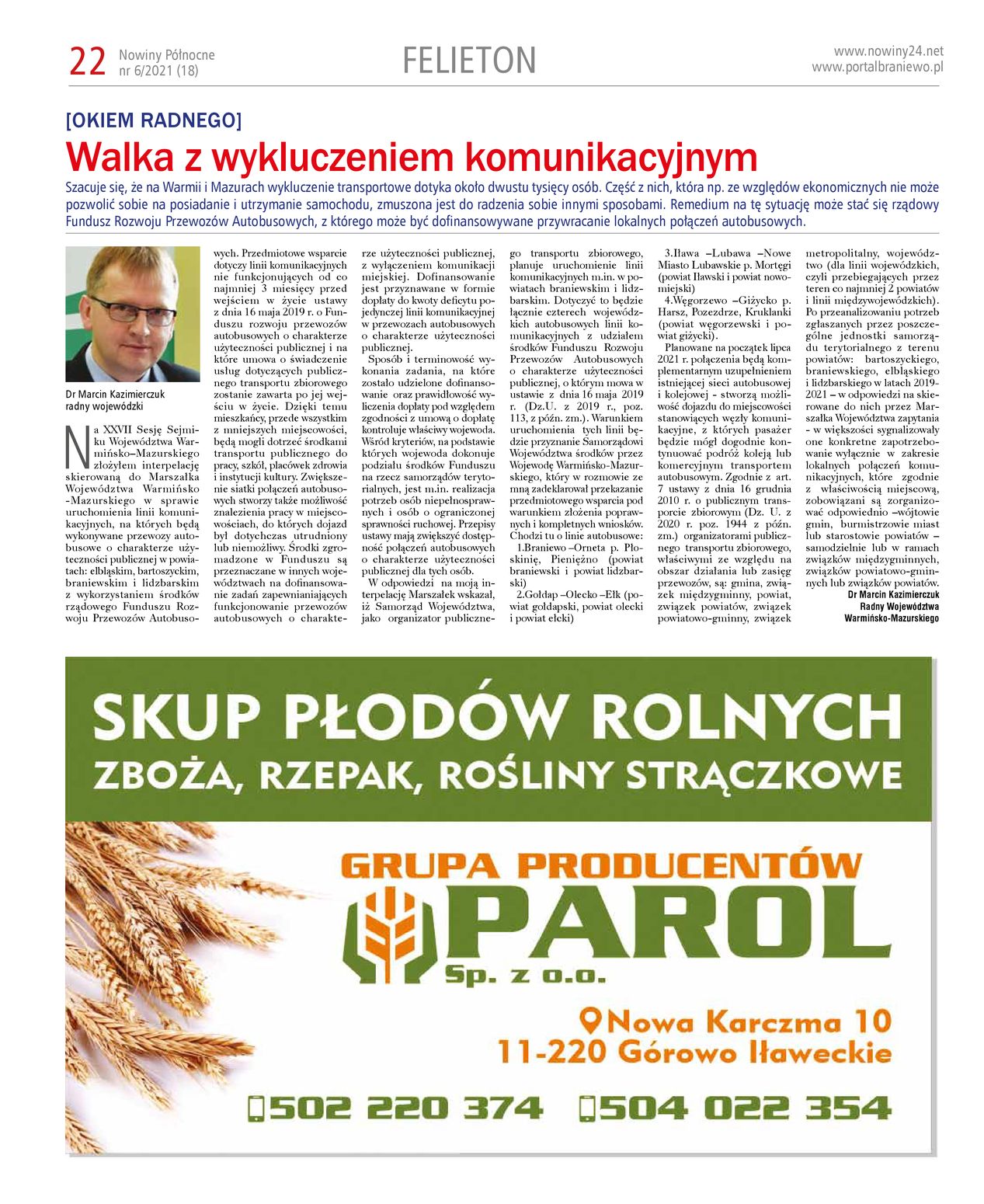 Nowiny Północne, 2021/06 - strona 22