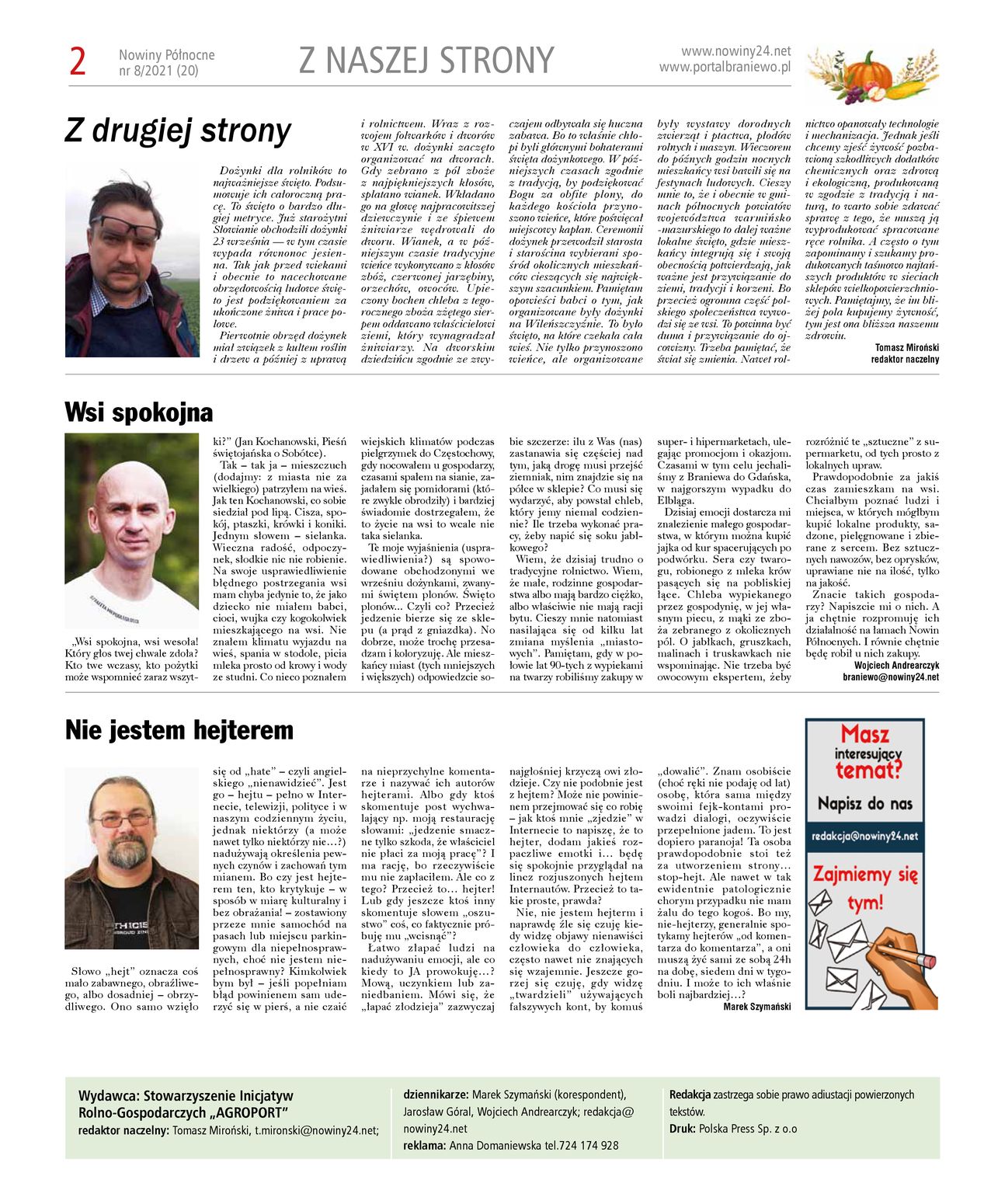 Nowiny Północne, 2021/08 - strona 2
