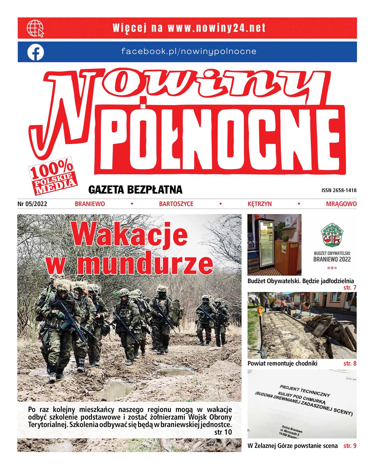 Nowiny Północne, 2022/05 - strona 1