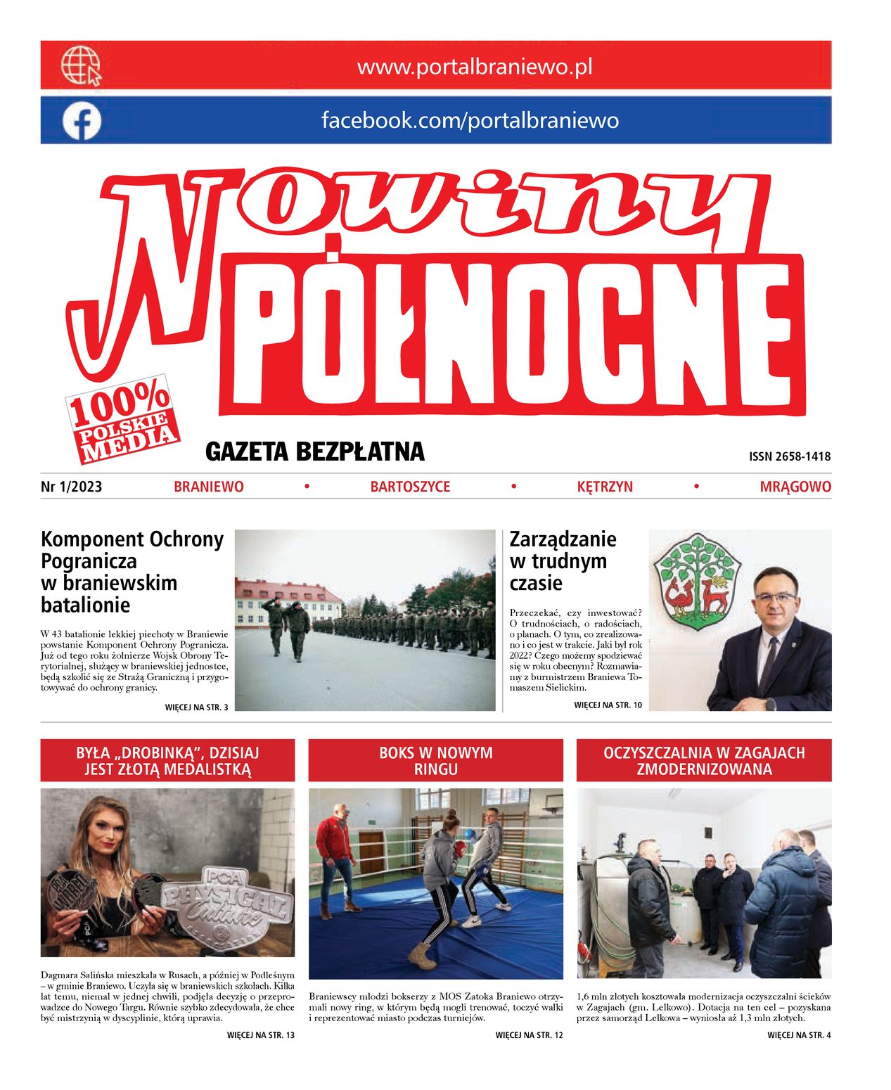 Nowiny Północne, 2023/01 - strona 1