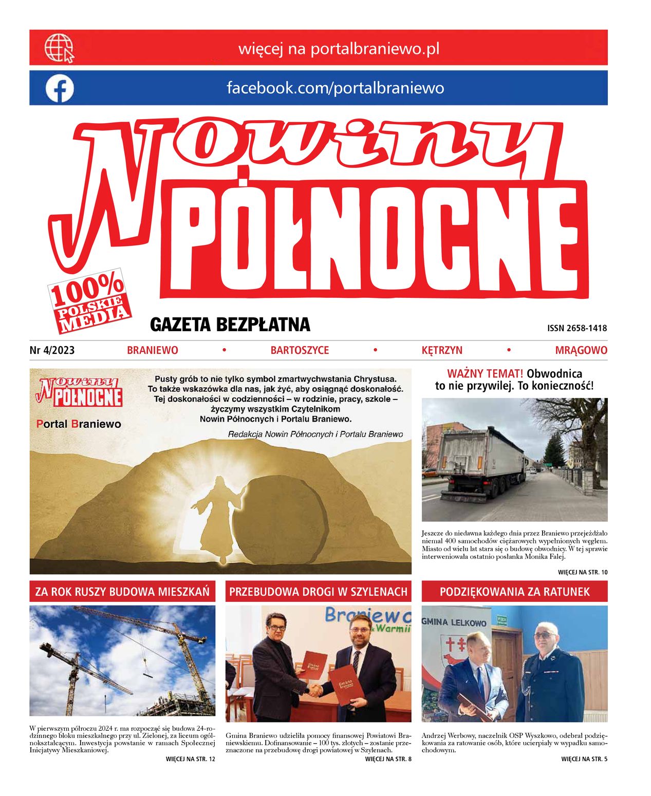 Nowiny Północne, 2023/04 - strona 1