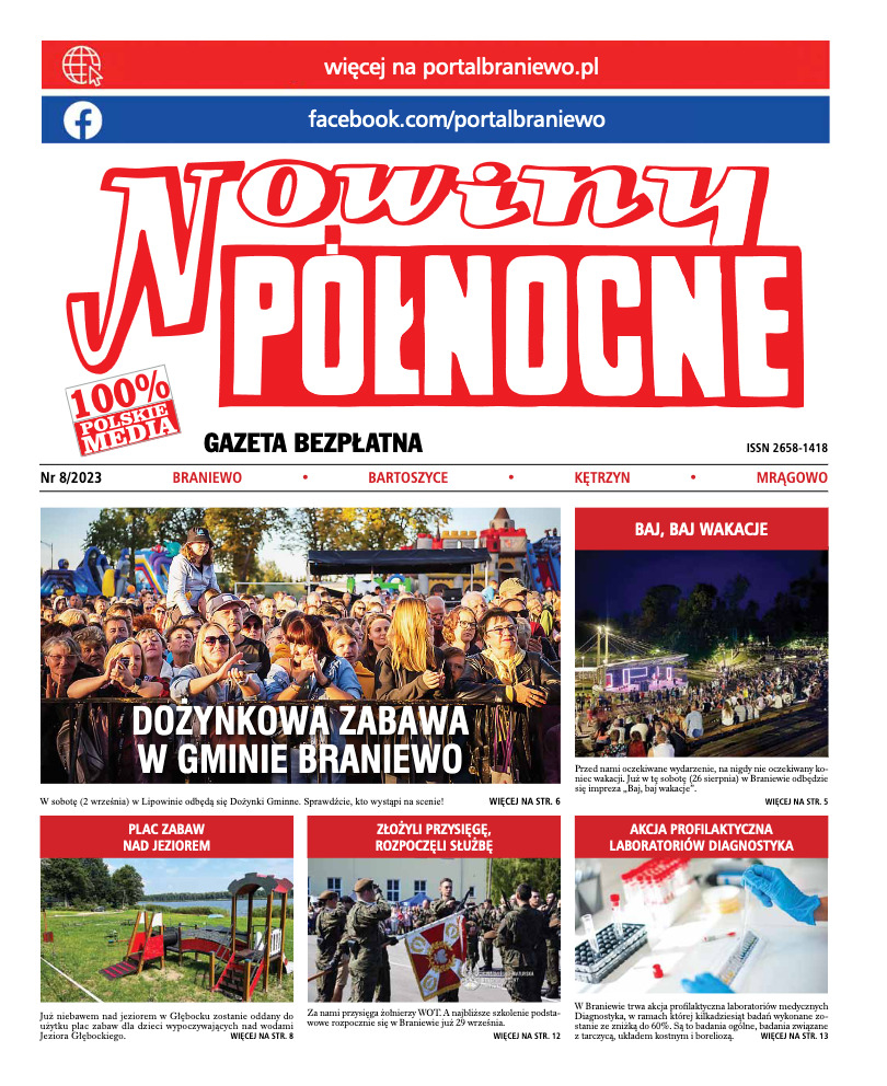 Nowiny Północne, 2023/08 - strona 1