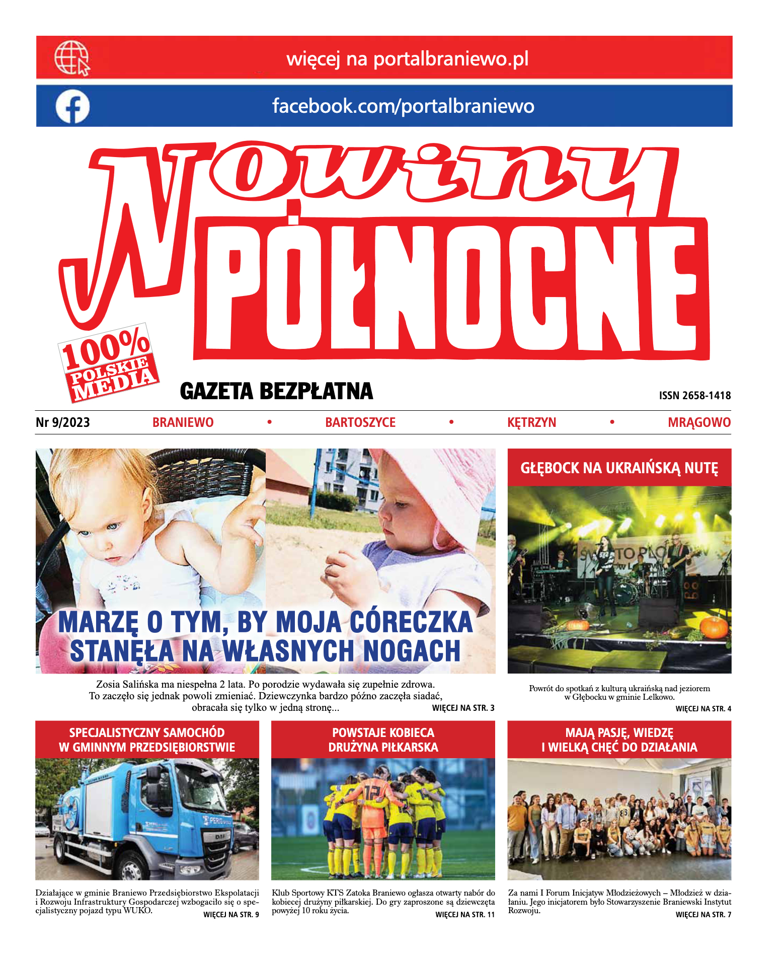 Nowiny Północne, 2023/09 - strona 1
