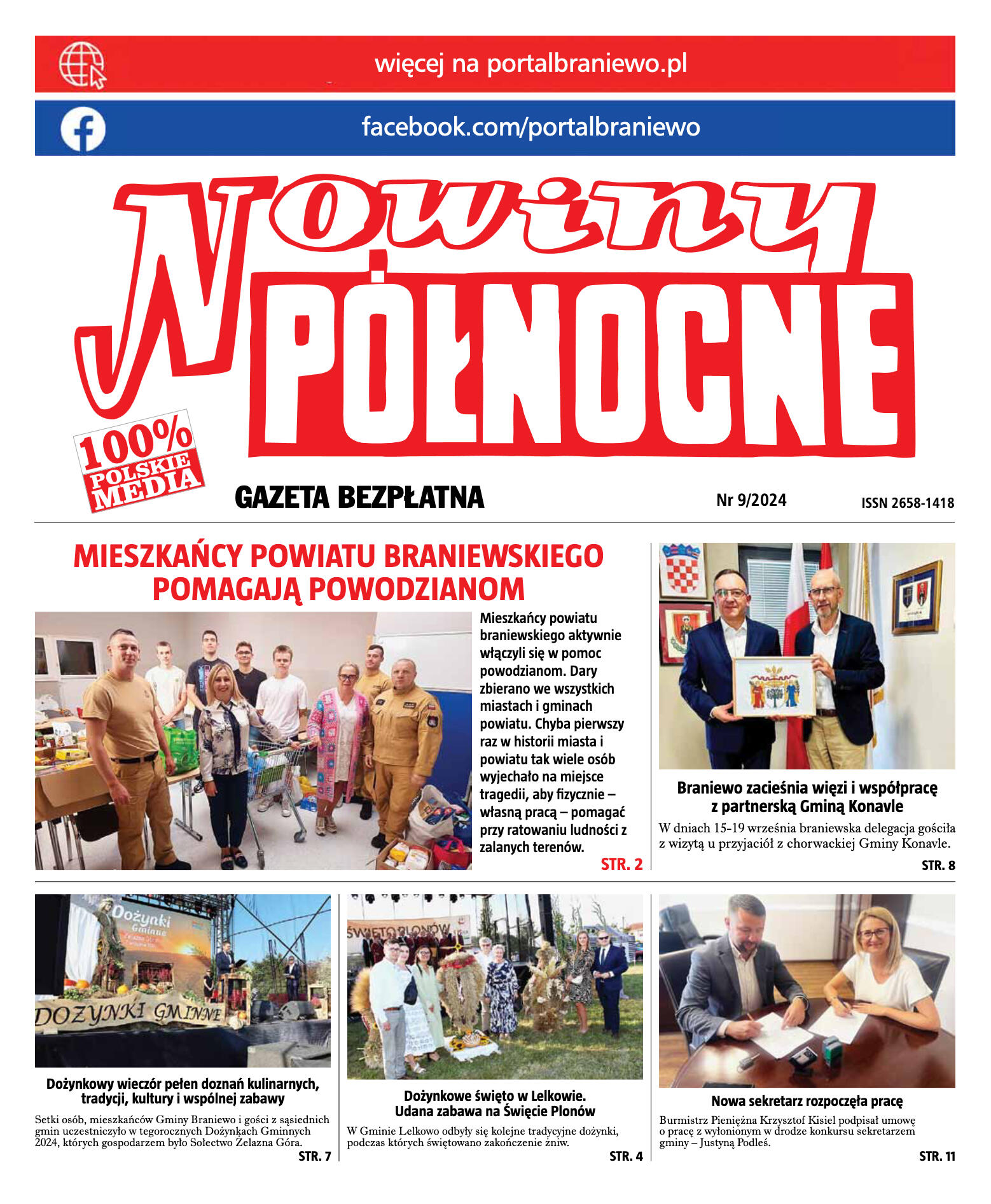 Nowiny Północne, 2024/09 - strona 1