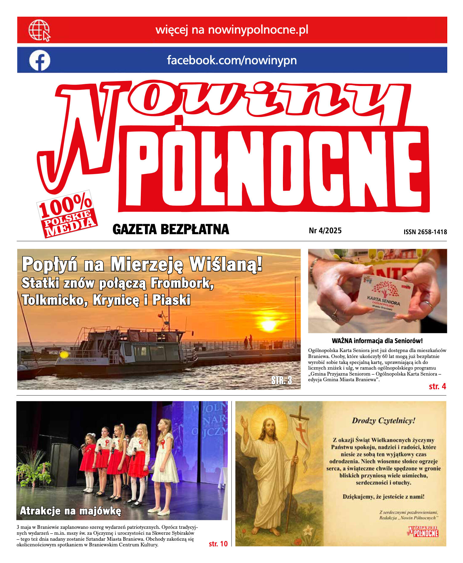 Nowiny Północne, 2025/04 - strona 1