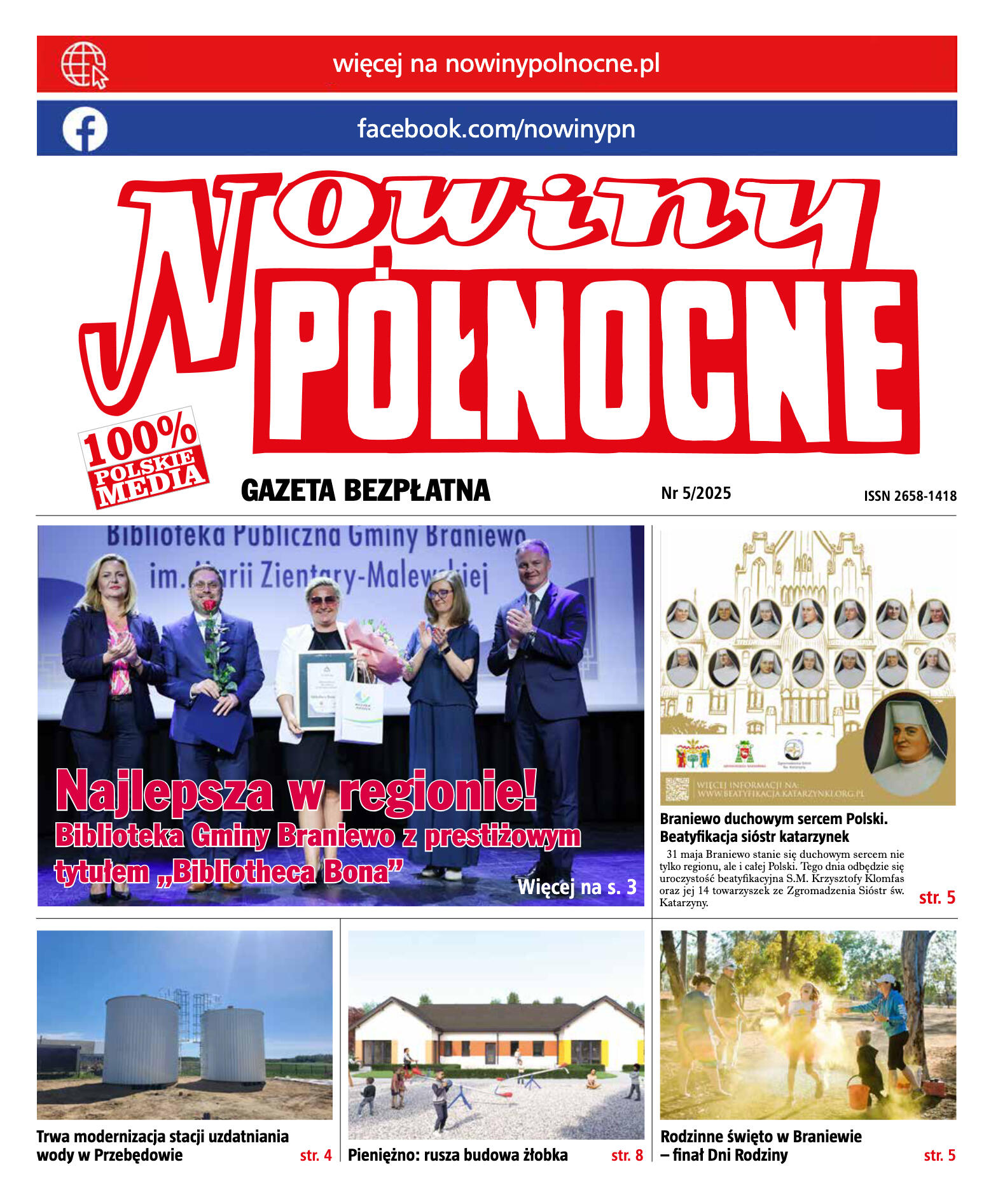 Nowiny Północne, 2025/05 - strona 1